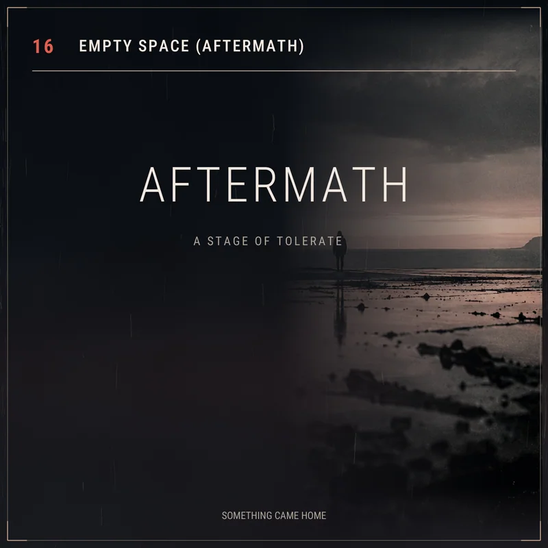 Title card for track 16, Empty Spaces: Aftermath, a stage of Tolerate. This sheet has no lyrics.